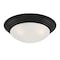 Designers Fountain Tap 14in 2-Light Matte Black Flush Mount with Etched Glass Shade 1360M-MB - alternate 1